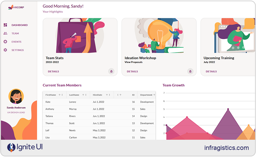 UI component libraries - app example