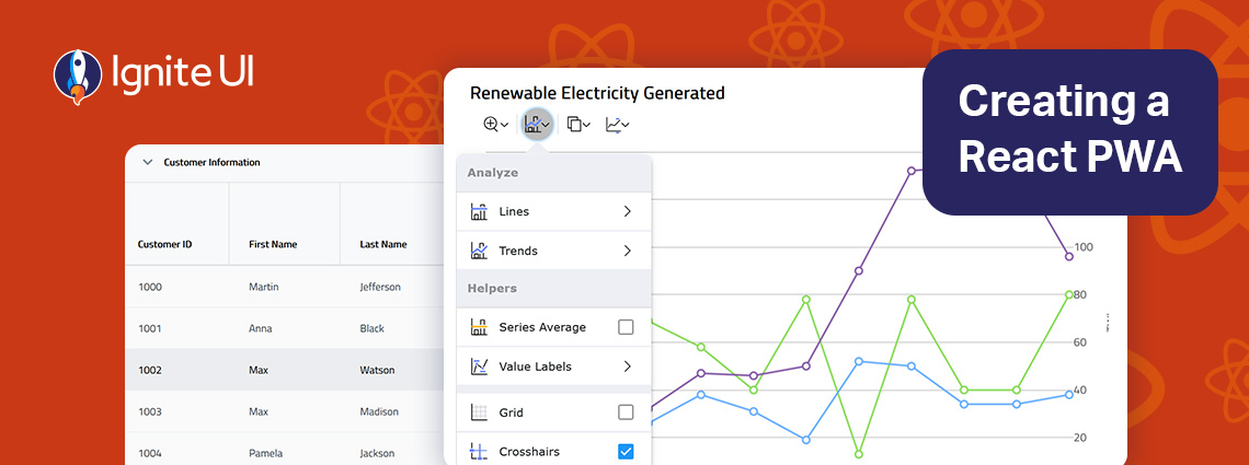 react pwa with ignite ui