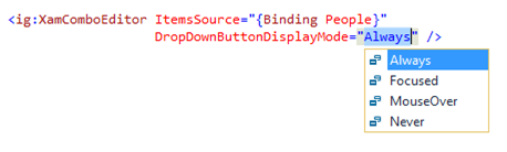 xamComboEditor DropDownButtonDisplayMode property