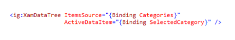 xamDataTree ActiveDataItem binding