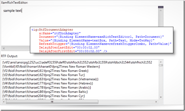 xamRichTextEditor MVVMsupport