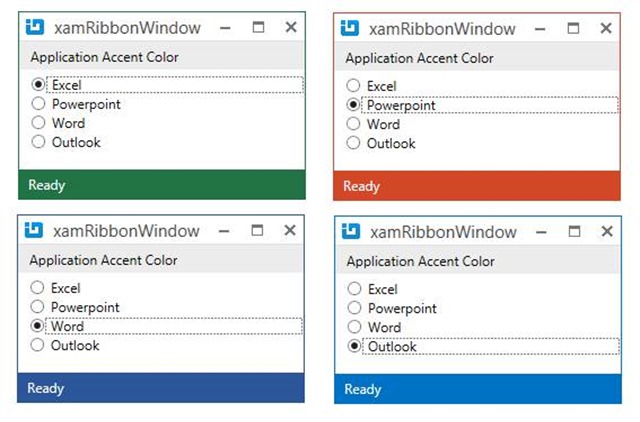 xamRibbonWindow accent color