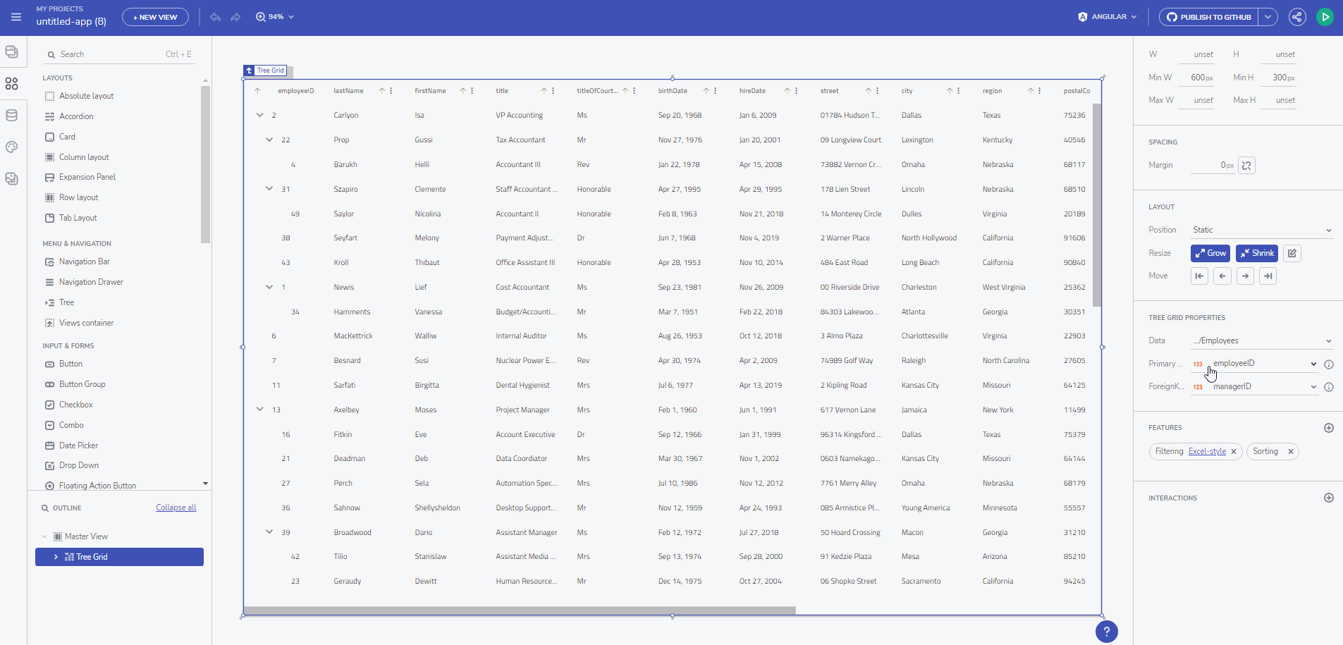 App Builder web components code generation