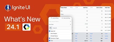 What's New: Ignite UI for Web Components 24.1