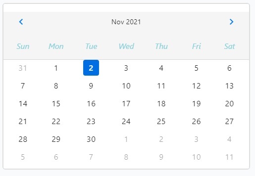  Blazor Calendar