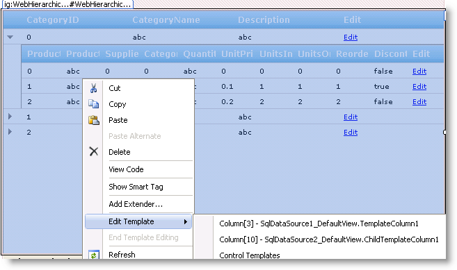 WebHierarchicalDataGrid Using Item Templates 01.png