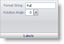 The labels pane in the gauge designer.