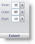 The bar marker extent pane in the gauge designer.