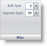 The misc pane in the gauge designer.