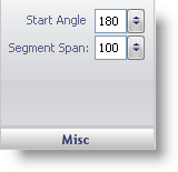 The misc pane in the gauge designer.