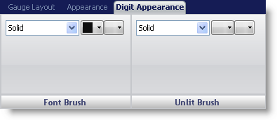 Digit appearance tab in the gauge designer.