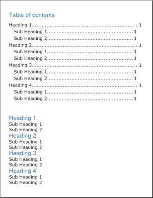 Shows a PDF's Table of Contents