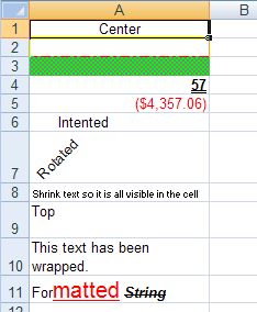 Displays the results of using the code listed above.