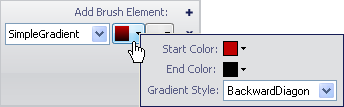 The gauge's gradient editor.