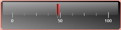 The linear gauge create based on the layout settings specified in screen shot above.