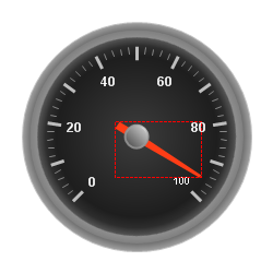 Radial gauge using settings shown in the Needle Marker layout panel shown in the screen shot above.