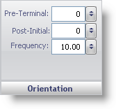 The tickmark orientation pane in the gauge designer.