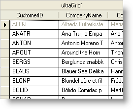 disable a ultragrid row