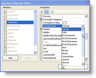 group rows based on column data in ultragrid