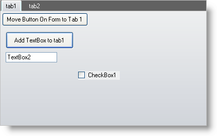 shows the form with ultratabcontrol after following steps above