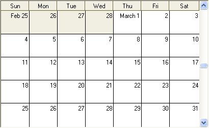 ultramonthviewsingle display weekends as full days