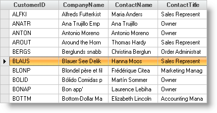 change the active row in ultragrid