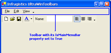 example of ultratoolbarsmanager mainmenubar