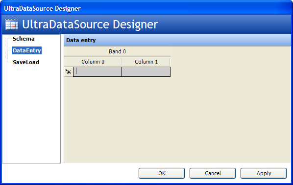 windatasource's data entry area