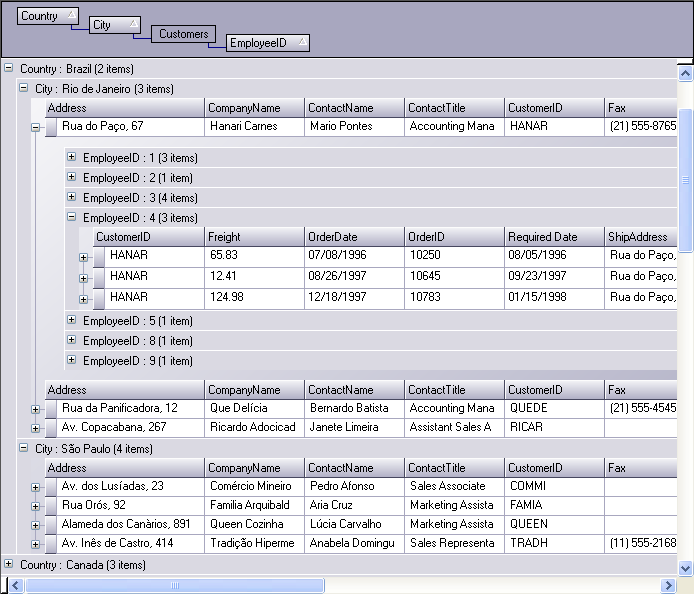 Groupby view in ultragrid