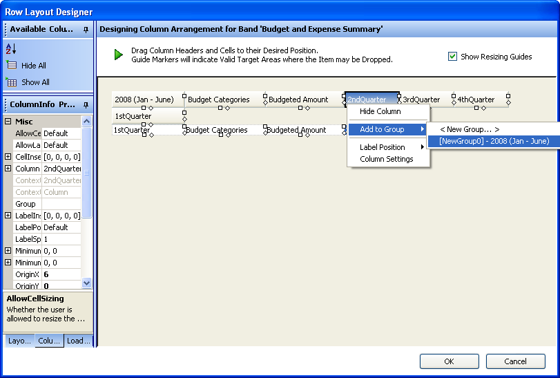 WinGrid Grouping Columns in Row Layout UltraWinGrid Designer 05.png