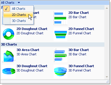 example of ultratoolbarsmanager ribbon's popupgallery tool with filtering