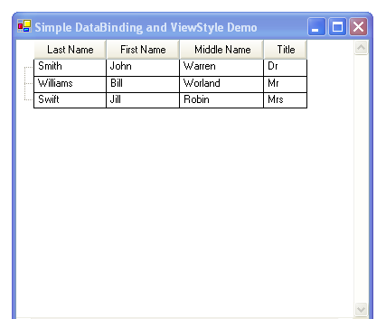 showing windatasource bound to ultratree with datamember set