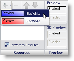 Shows the setting of the Resource to the Cell UI Role's Normal state.