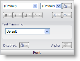 The Font panel that is used to configure the font of the UI Role state.