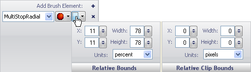 WinGauge's relative bounds editor on the appearance tab.