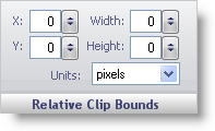 wingauge's relative clip bounds pane.