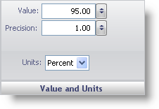 wingauge's value and units pane.