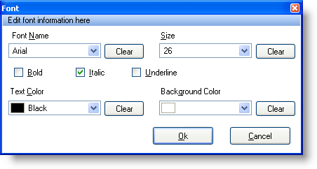 ultraformattedtexteditor font dialog