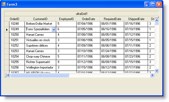 using ultradropdown inside ultragrid