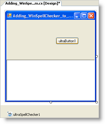 adding ultraspellchecker to a form design time