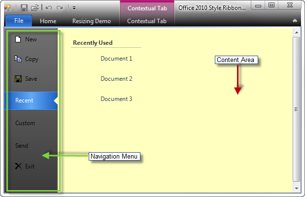 WinToolbarsManager Office 2010 Style Application Menu 1.png