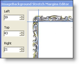 example of stretching margins of an image used in the appearance