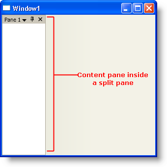 explains xamdockmanager's split pane