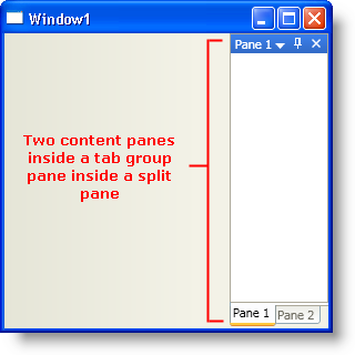 explains xamdockmanager's tab group pane