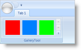 adding gallerytool to a ribbongroup in xamribbon