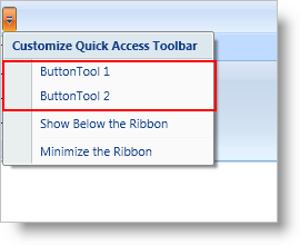 adding and removing common tools from xamribbon's quick access toolbar