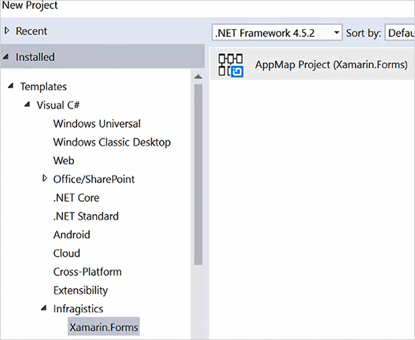 Mapa de aplicaciones Xamarin