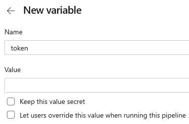 Establecer variables de token y registro npm